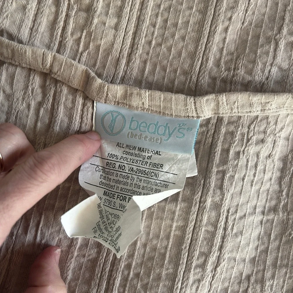 Beddy's Alexandria Luxe Sham Cover Beige Tan Neutral Thick Cotton Blend Luxury‎
